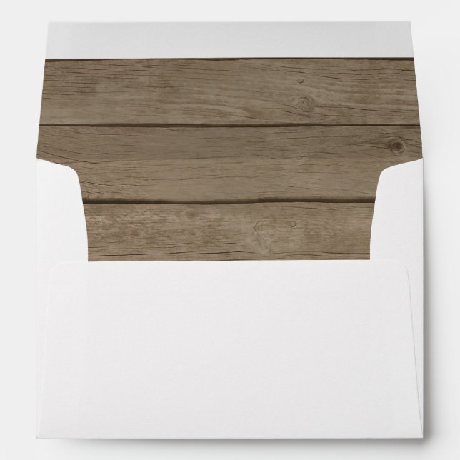 Rustic Wood Country Western Envelope (Back (Bottom))