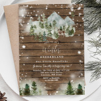Rustic Wood Deer Winter Onederland 1st birthday