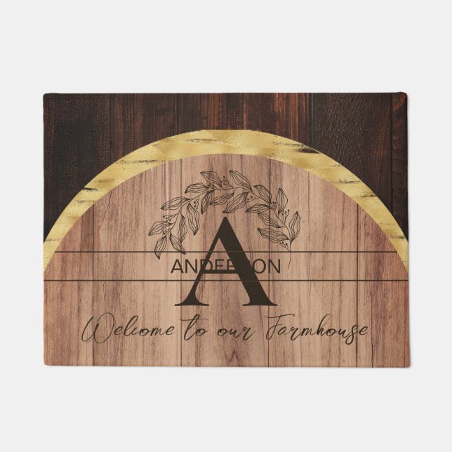 Rustic Wood Doormat (Front)