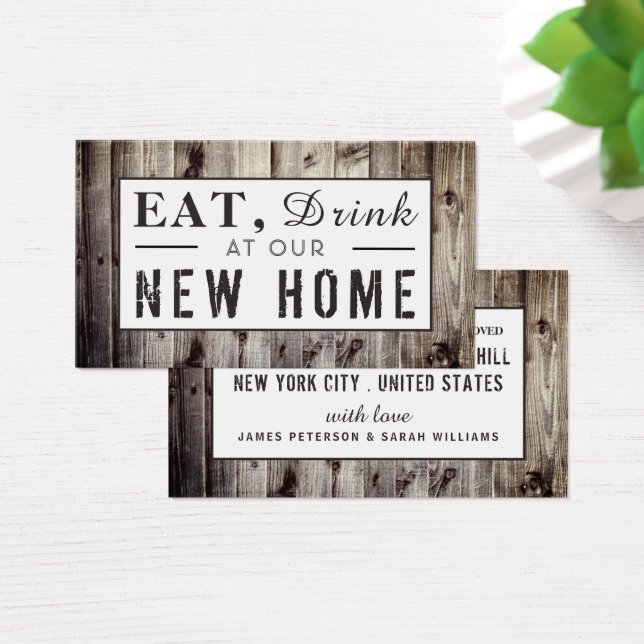 Rustic Wood, Eat Drink New Home, Change of Address (Desk)