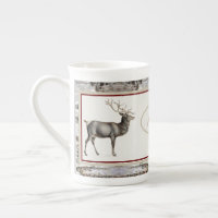  Rustic Wood Elk/ Reindeer Family Monogram