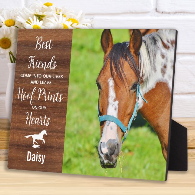 Rustic Wood Equestrian Keepsake Horse Memorial Plaque (Creator Uploaded)
