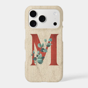 Rustic Wood & Eucalyptus Letter M