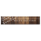 Rustic Wood Fairy Lights Teacher Name Sign Custom