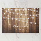 Rustic Wood Fairy Lights Wedding Place Setting