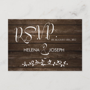 Rustic Wood Faith Reply Postcard