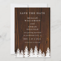 Rustic Wood Fall Autumn Winter Wedding QR Code