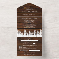 Rustic Wood Fall Autumn Winter Wedding With RSVP