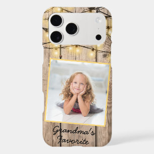 Rustic Wood Firefly Lights Custom Square Photo  