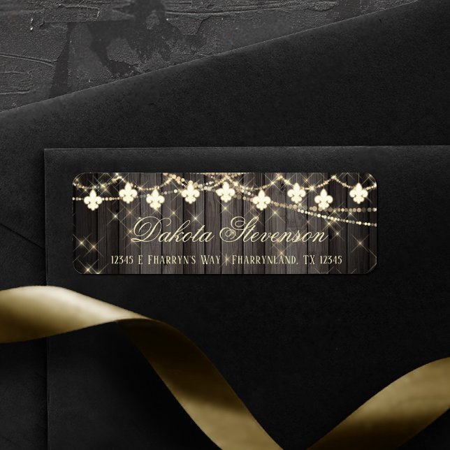 Rustic Wood Fleur de Lis Lights | Party Address (Creator Uploaded)