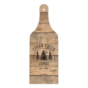 Rustic Wood Forest Trees Personalised Cutting Board