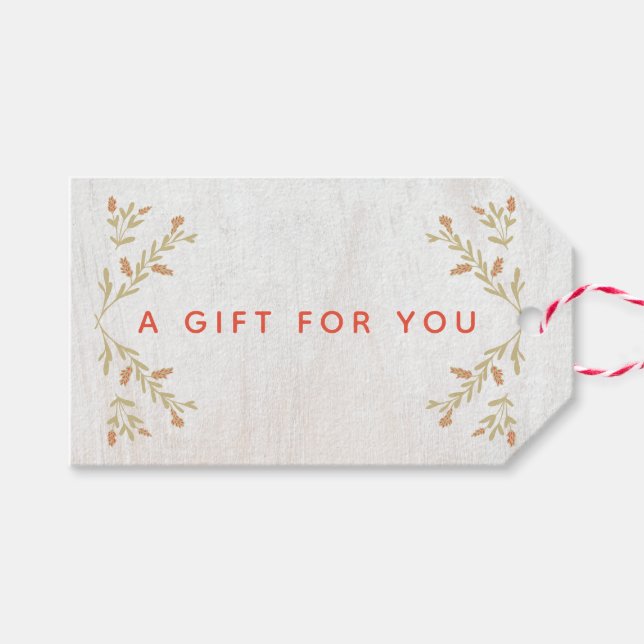 Rustic Wood Gift Tags (Front (Horizontal))