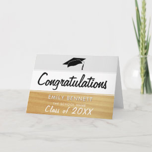 Rustic Wood Graduate Congratulations Graduation Card