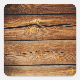 Rustic Wood Grain Boards Design Country Gifts Square Sticker