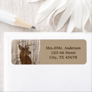 rustic wood grain deer the hunt is over wedding