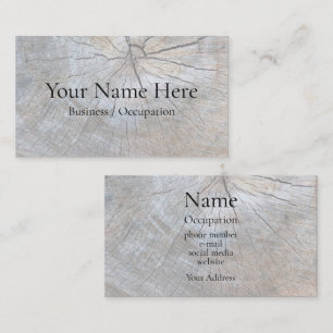 Rustic wood grain distressed barn wood business card