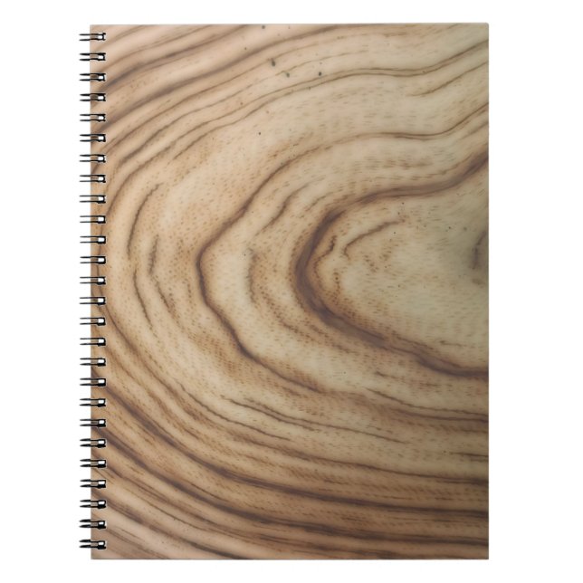 Rustic Wood Grain Minimal Elegant Wedding Notebook (Front)
