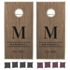 Rustic Wood Grain Personalised Wedding Monogram