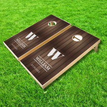 Rustic Wood Grain Personalised Wedding Monogram