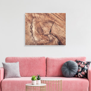 Rustic Wood Grain Texture Design Canvas Print