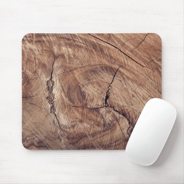 Rustic Wood Grain Texture Design Mouse Pad (With Mouse)