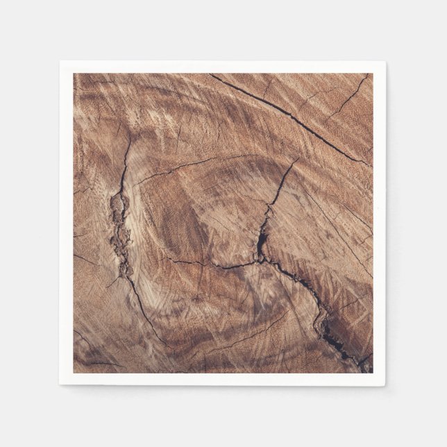 Rustic Wood Grain Texture Design Napkin (Front)