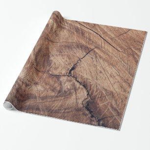 Rustic Wood Grain Texture Design Wrapping Paper