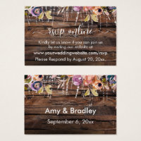 Rustic Wood, Lights & Watercolor Flowers