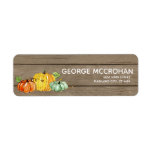 Rustic Wood Little Pumpkin Halloween Address<br><div class="desc">Rustic Wood Little Pumpkin Halloween Address Label. For further customisation,  please click the "Customise it" button and use our design tool to modify this template.</div>