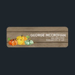 Rustic Wood Little Pumpkin Halloween Address<br><div class="desc">Rustic Wood Little Pumpkin Halloween Address Label. For further customisation,  please click the "Customise it" button and use our design tool to modify this template.</div>