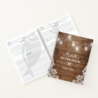 Rustic Wood Look String Lights Lace Recipe Book