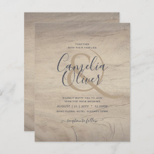 Rustic Wood look Typography Budget Wedding
