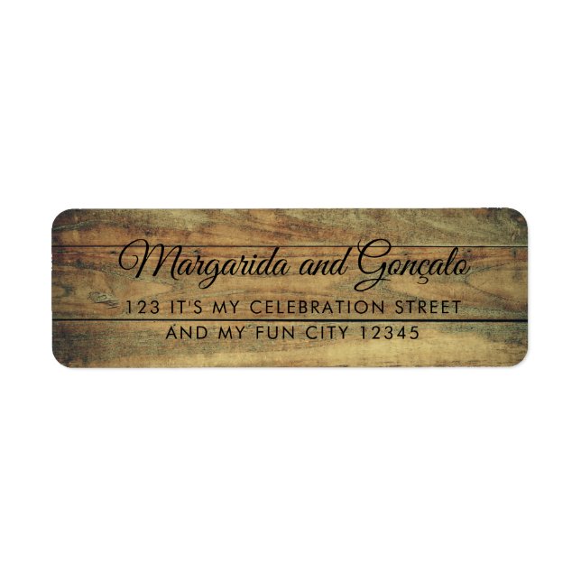 Rustic Wood Looking Simple Worn Brown Texture (Front)