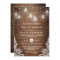 Rustic Wood Mason Jars String Lights Lace Wedding