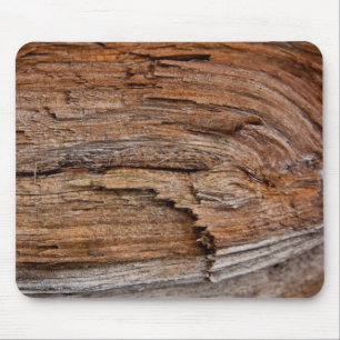 Rustic wood mouse pad