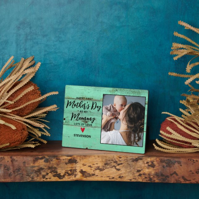 Rustic Wood New Mummy First Mothers Day Plaque (Side)