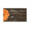 Rustic Wood Orange Gerber Daisy Wedding Place Card