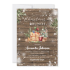 Rustic Wood Pancake Holiday Party Christmas Brunch