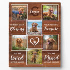 Rustic Wood Pet Memorial Unique Photo Collage