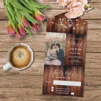 Rustic wood photo string lights country Wedding
