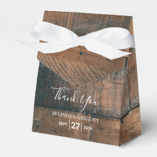 Rustic Wood Photo Wedding  Favour Box