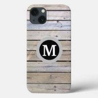 Rustic Wood Plank Monogram