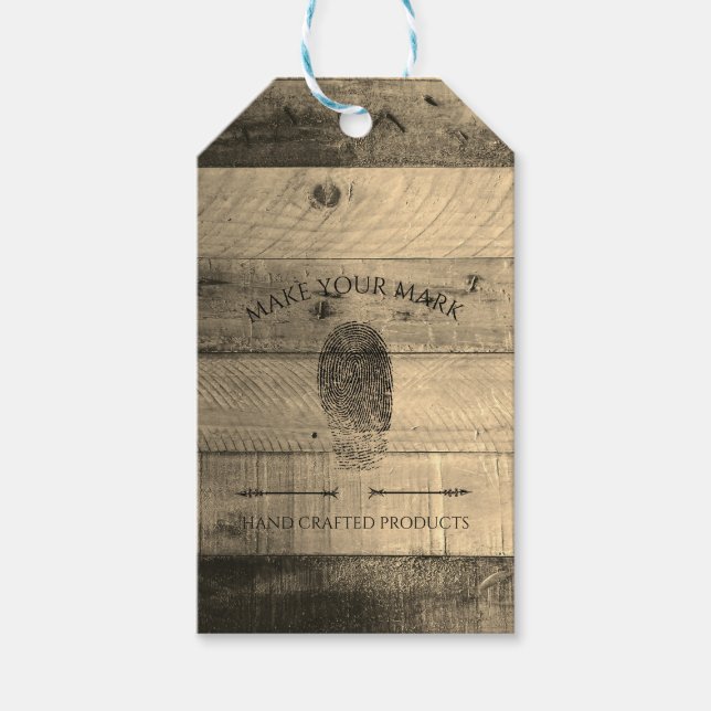 Rustic Wood Product Hang Tag (Front)