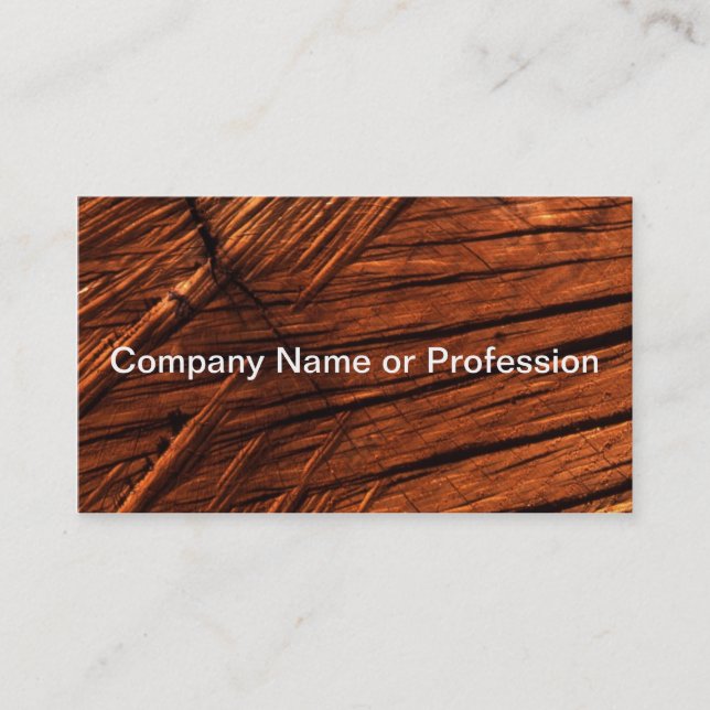 Rustic Wood professional business card (Front)