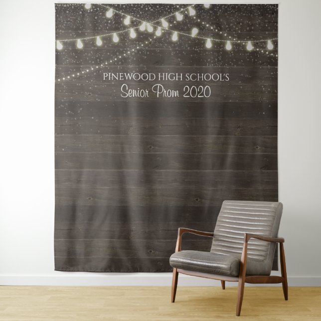 Rustic Wood Prom Dance Backdrop  Tapestry (In Situ)