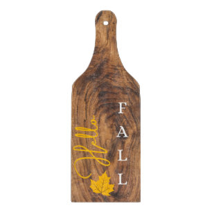 Rustic Wood Pumpkin Glass Cutting Board