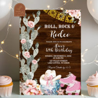Rustic Wood Roll, rock and rodeo birthday