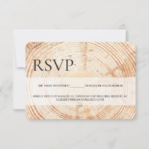 Rustic Wood RSVP reserved Seating QR code website