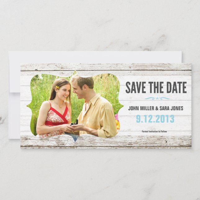 Rustic Wood Save The Date (Front)