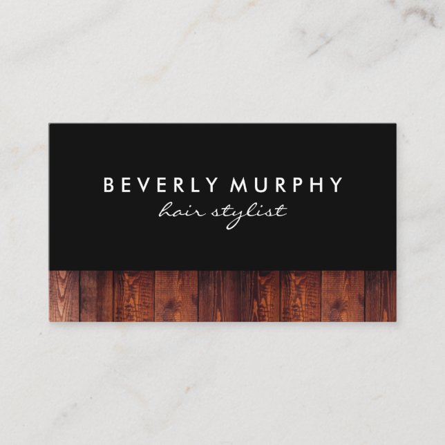Rustic Wood Shear Logo (Loyalty) Loyalty Card (Front)